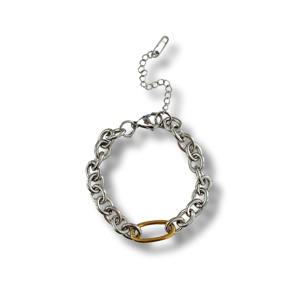 Pulsera eslabones - dos tonos