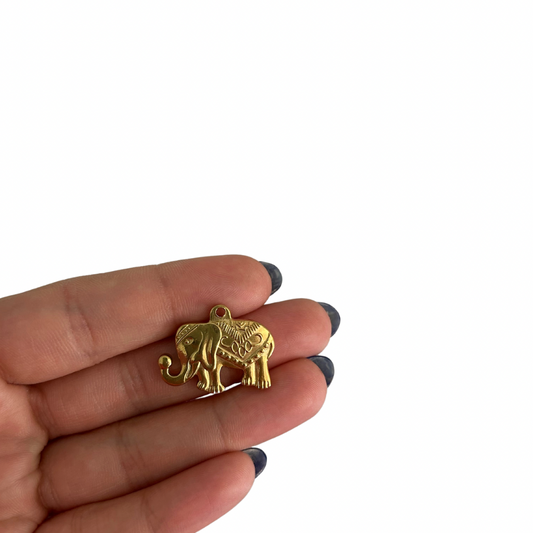 Charm elefante - dorado