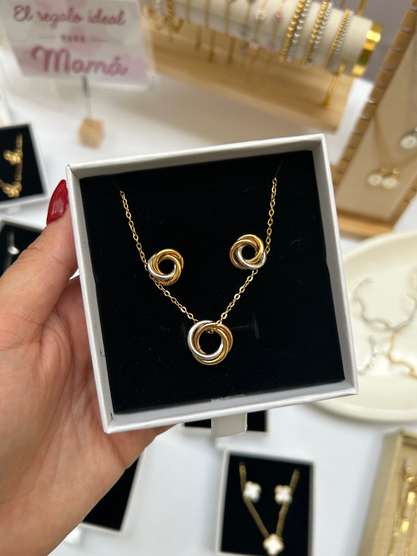 Para mamá - set - 2 piezas - dorado o plata