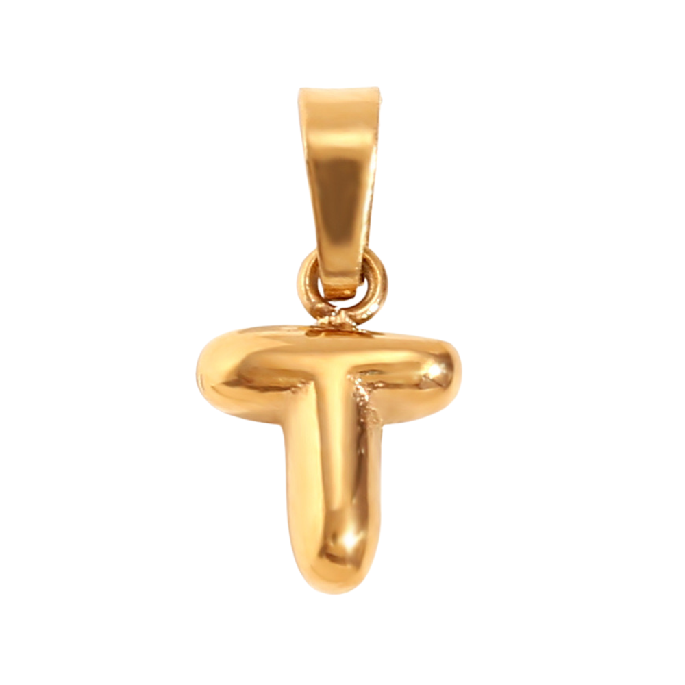 Charm inicial - letras A a Z - dorado
