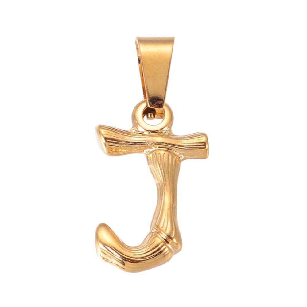Charm inicial - letras A a Z - dorado