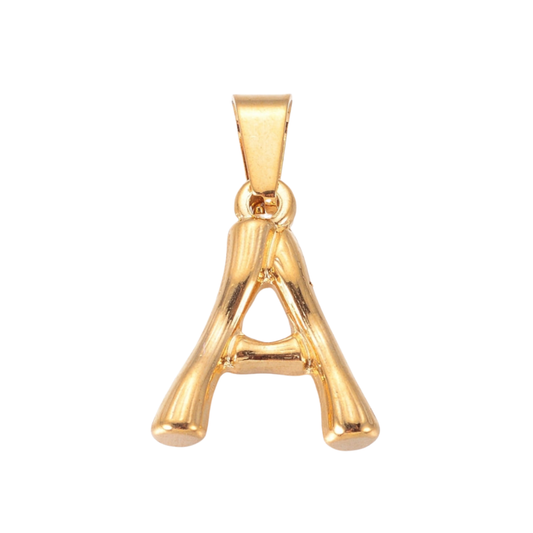 Charm inicial - letras A a Z - dorado