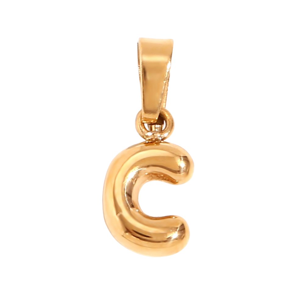 Charm inicial - letras A a Z - dorado