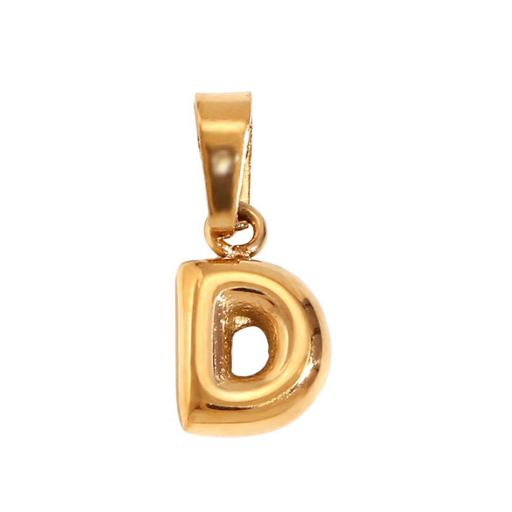 Charm inicial - letras A a Z - dorado