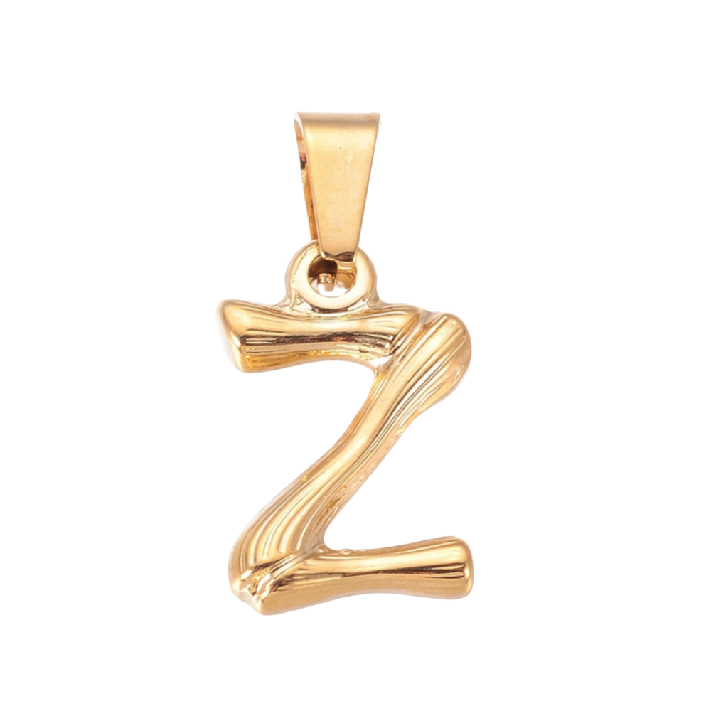 Charm inicial - letras A a Z - dorado