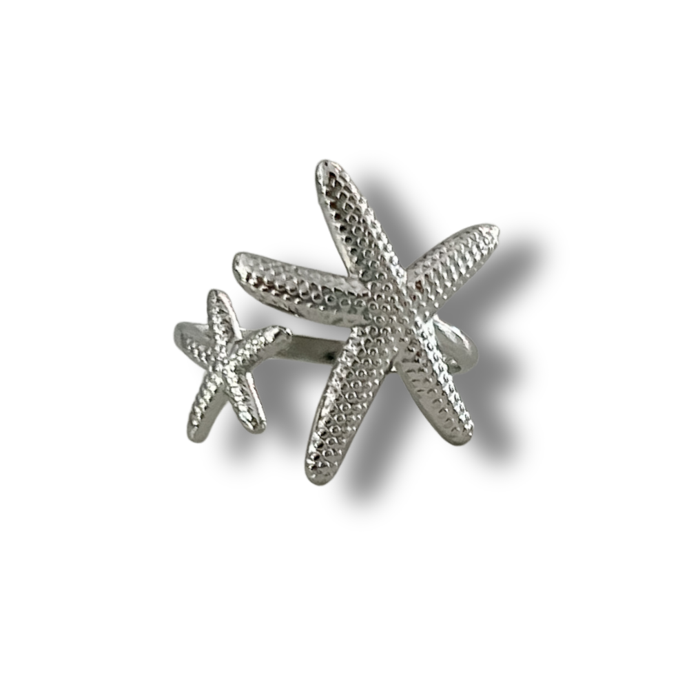 Sortija estrella de mar - plata