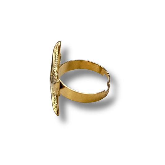 Sortija estrella de mar - dorado