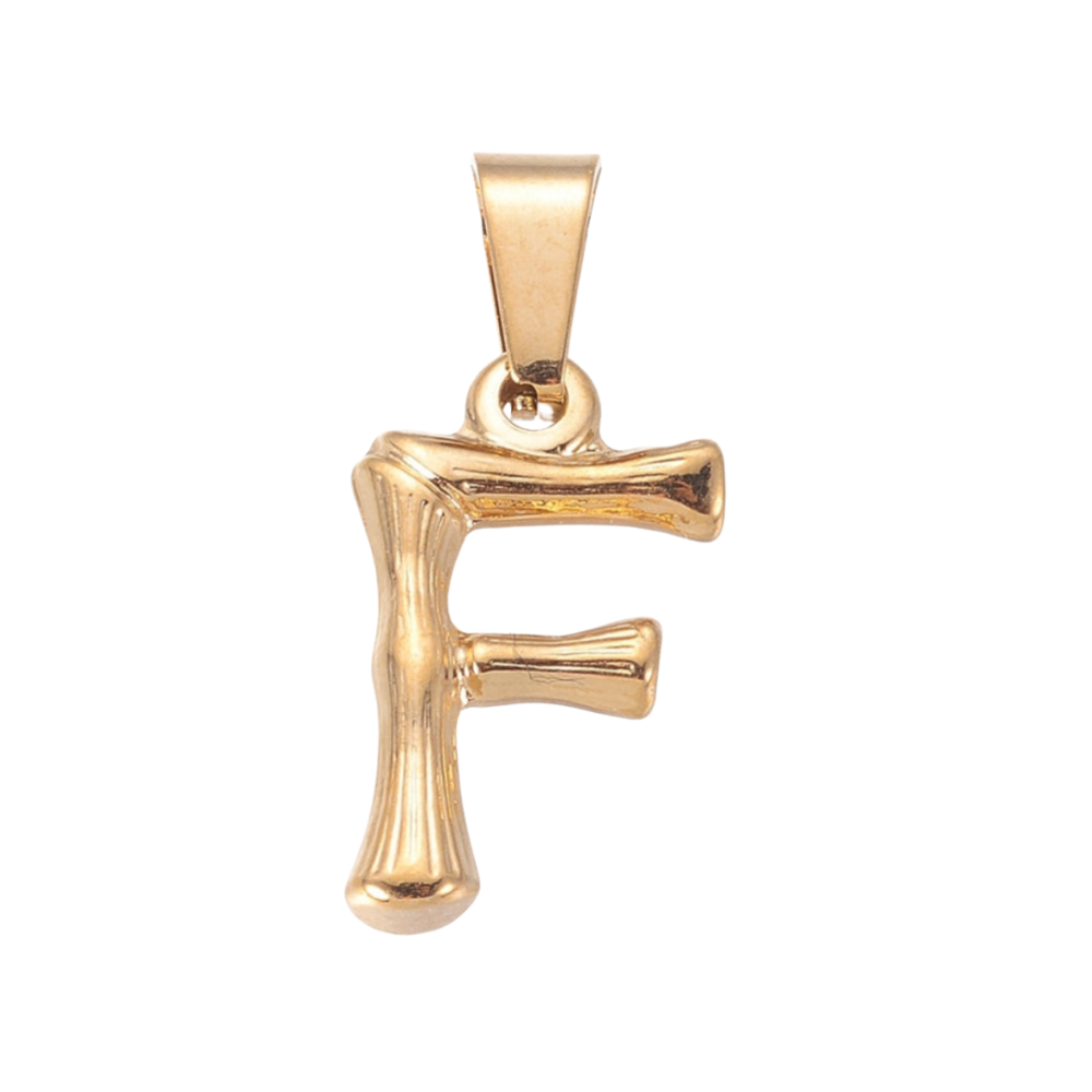 Charm inicial - letras A a Z - dorado