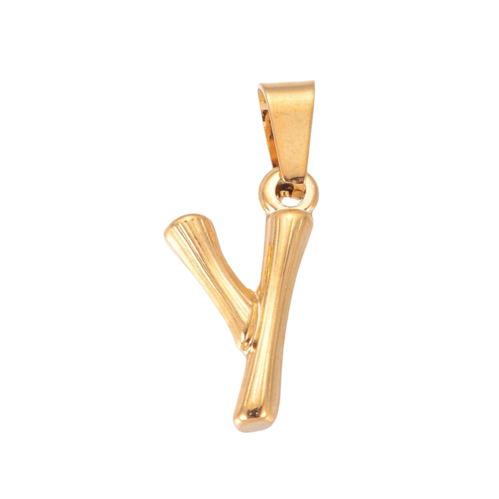 Charm inicial - letras A a Z - dorado