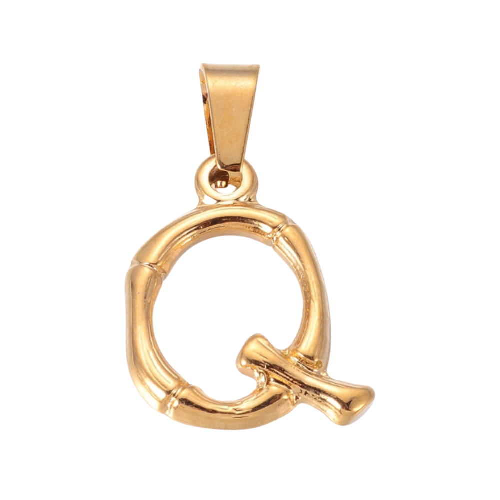 Charm inicial - letras A a Z - dorado