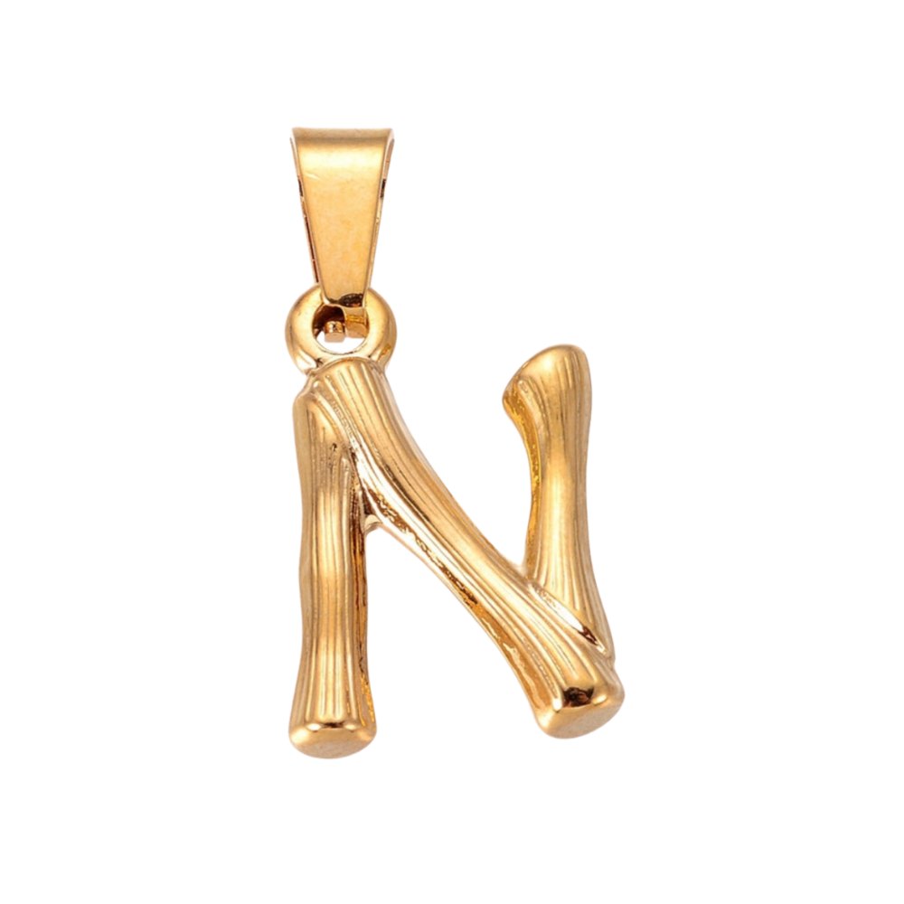 Charm inicial - letras A a Z - dorado