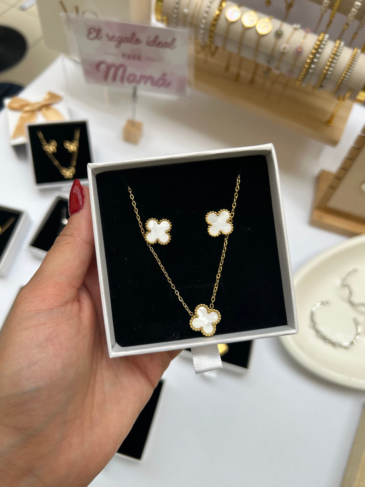 Para mamá - set - 2 piezas - dorado o plata