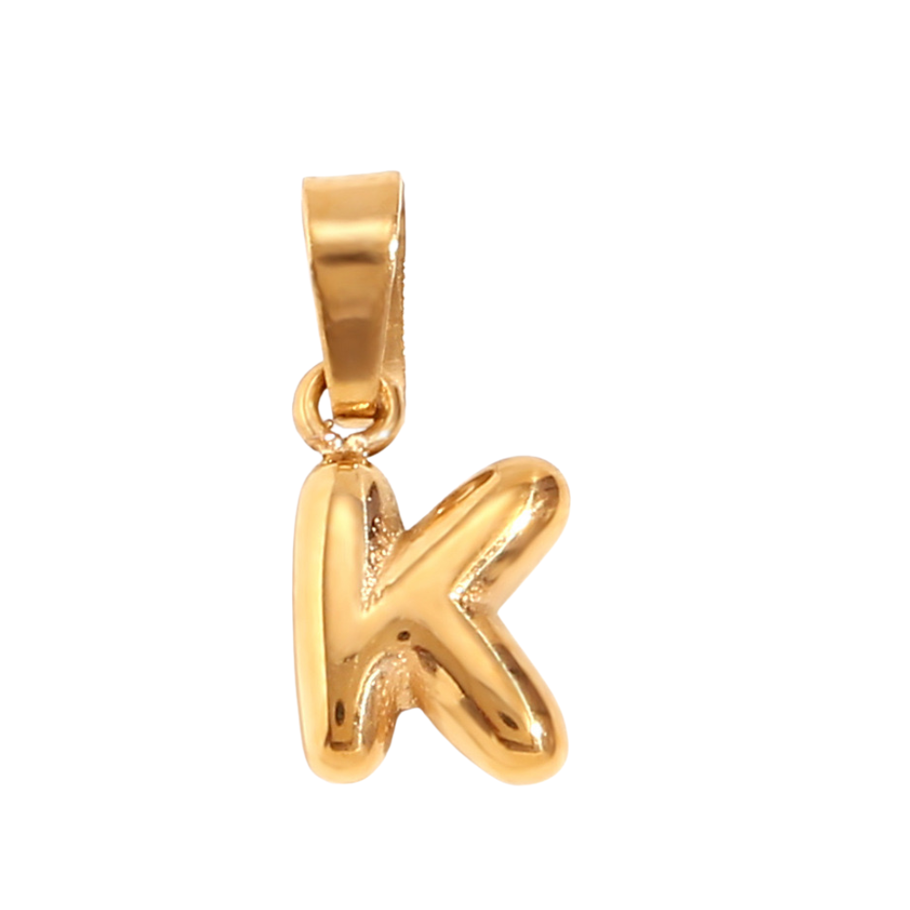 Charm inicial - letras A a Z - dorado