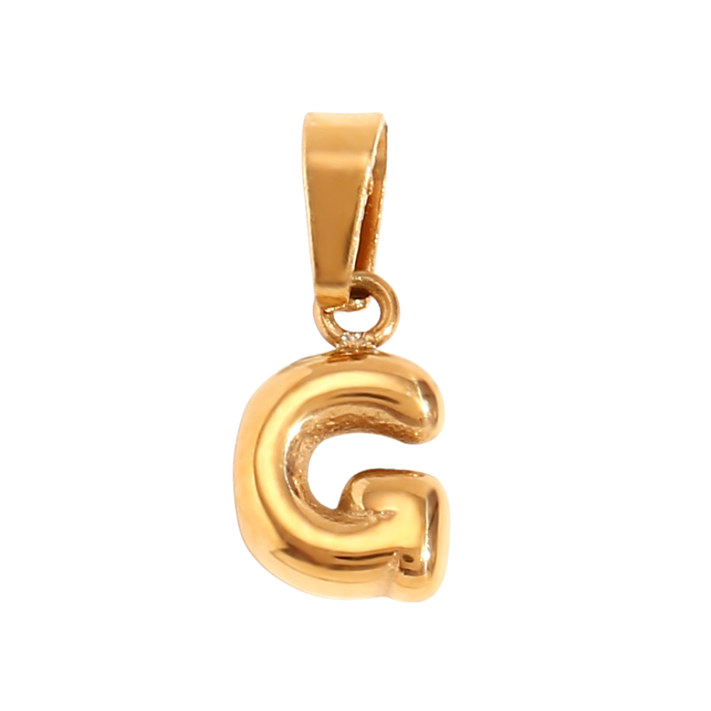 Charm inicial - letras A a Z - dorado