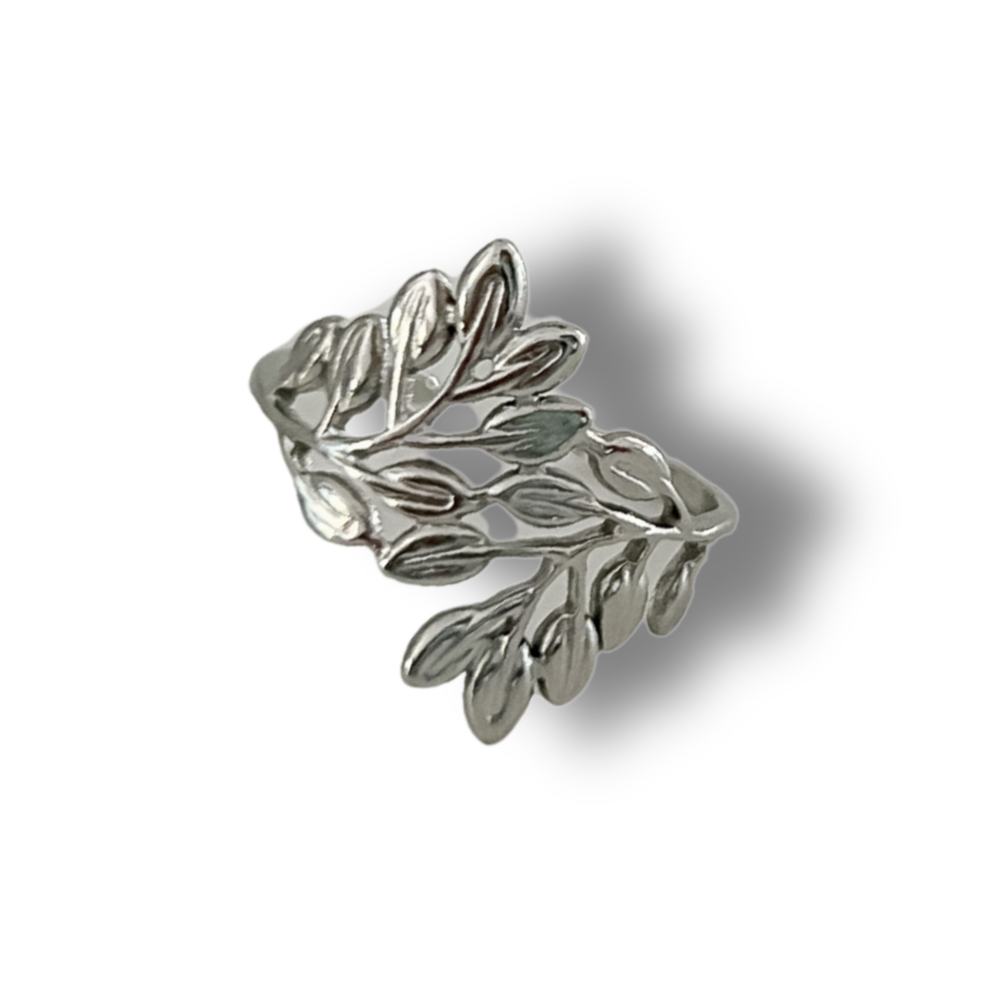 Sortija hojas - plata