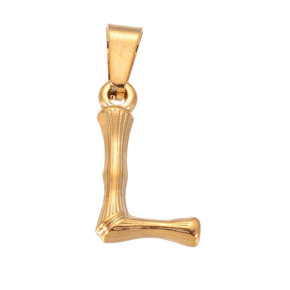 Charm inicial - letras A a Z - dorado