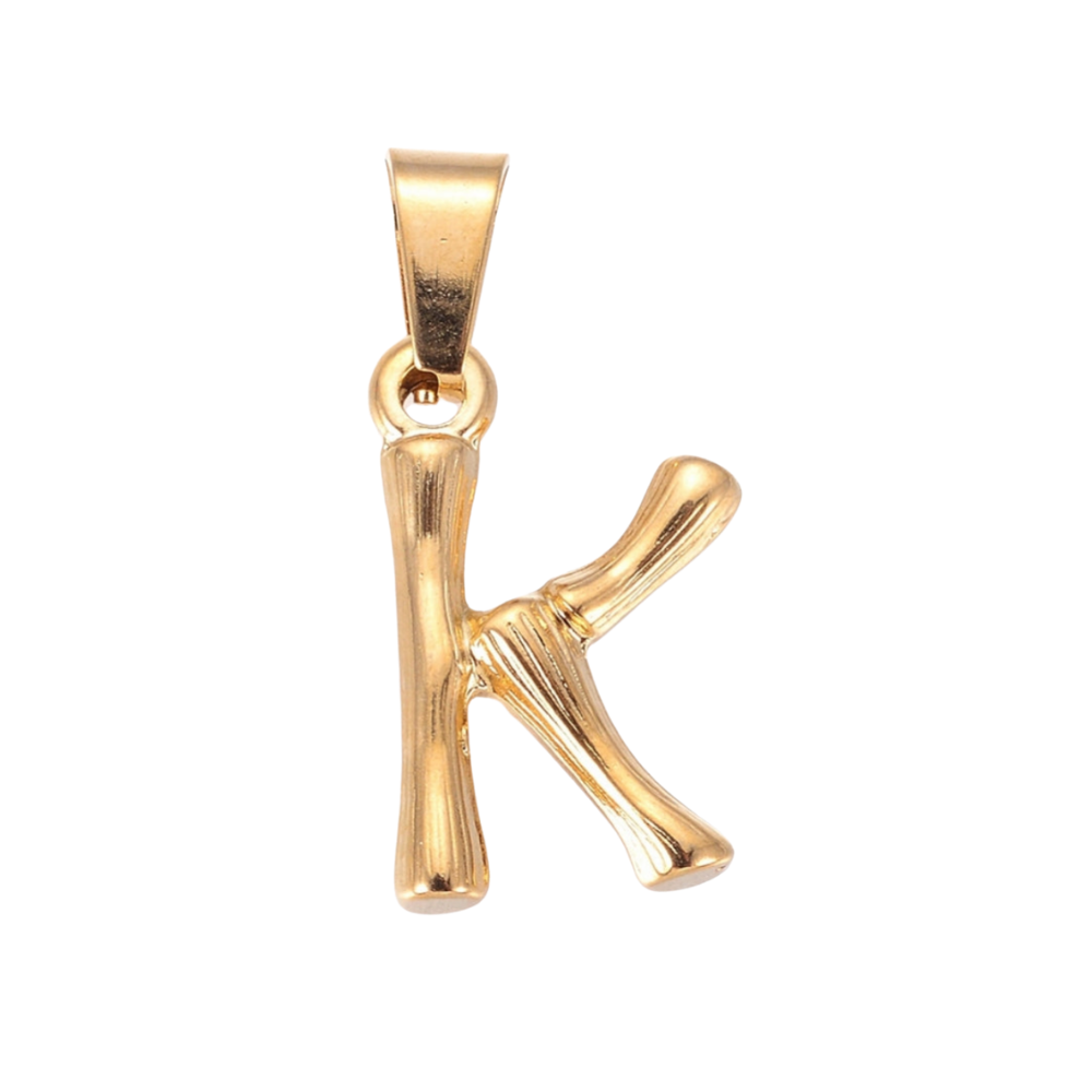 Charm inicial - letras A a Z - dorado