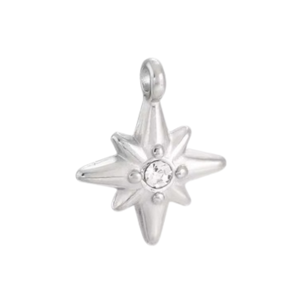Charm estrella - plata
