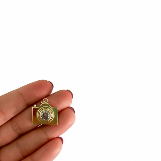 Charm cámara - dorado