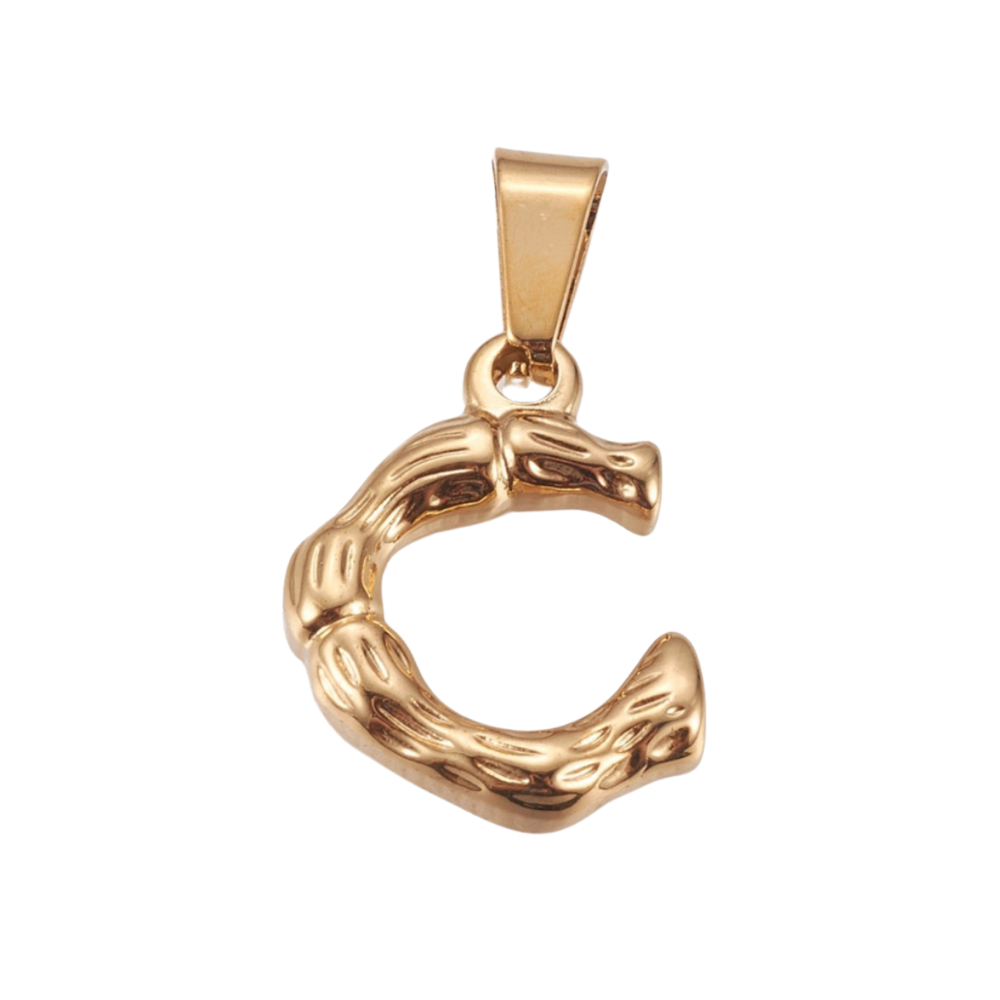 Charm inicial - letras A a Z - dorado