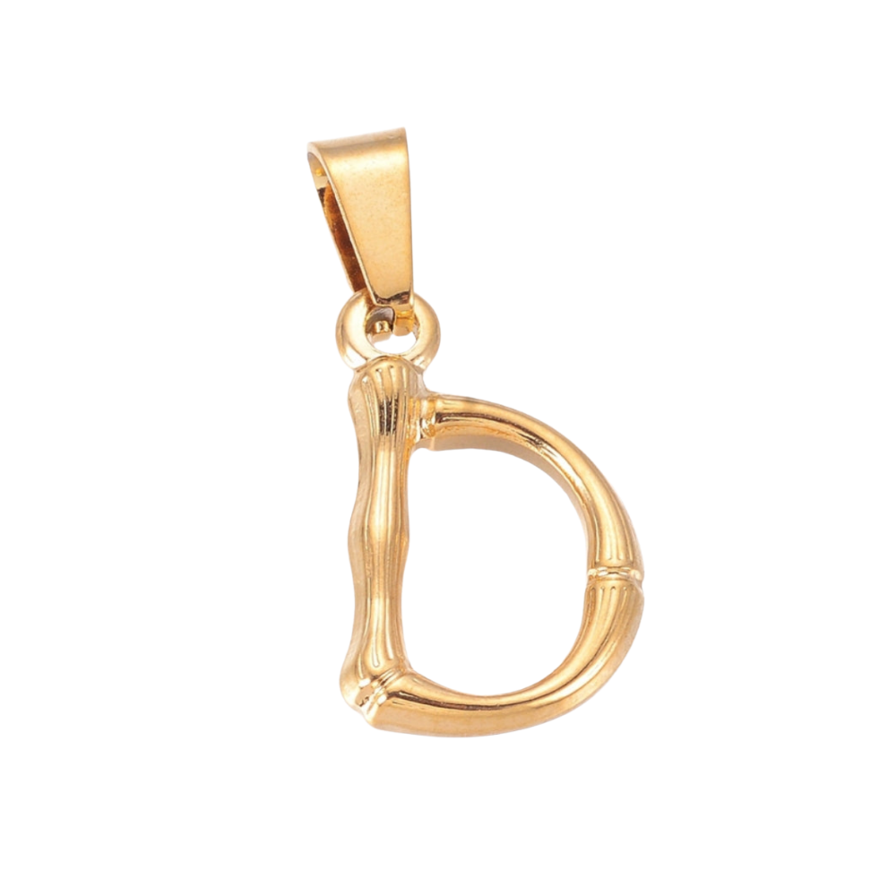 Charm inicial - letras A a Z - dorado