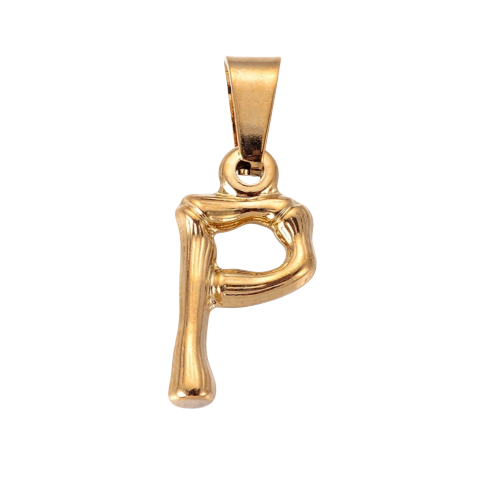 Charm inicial - letras A a Z - dorado