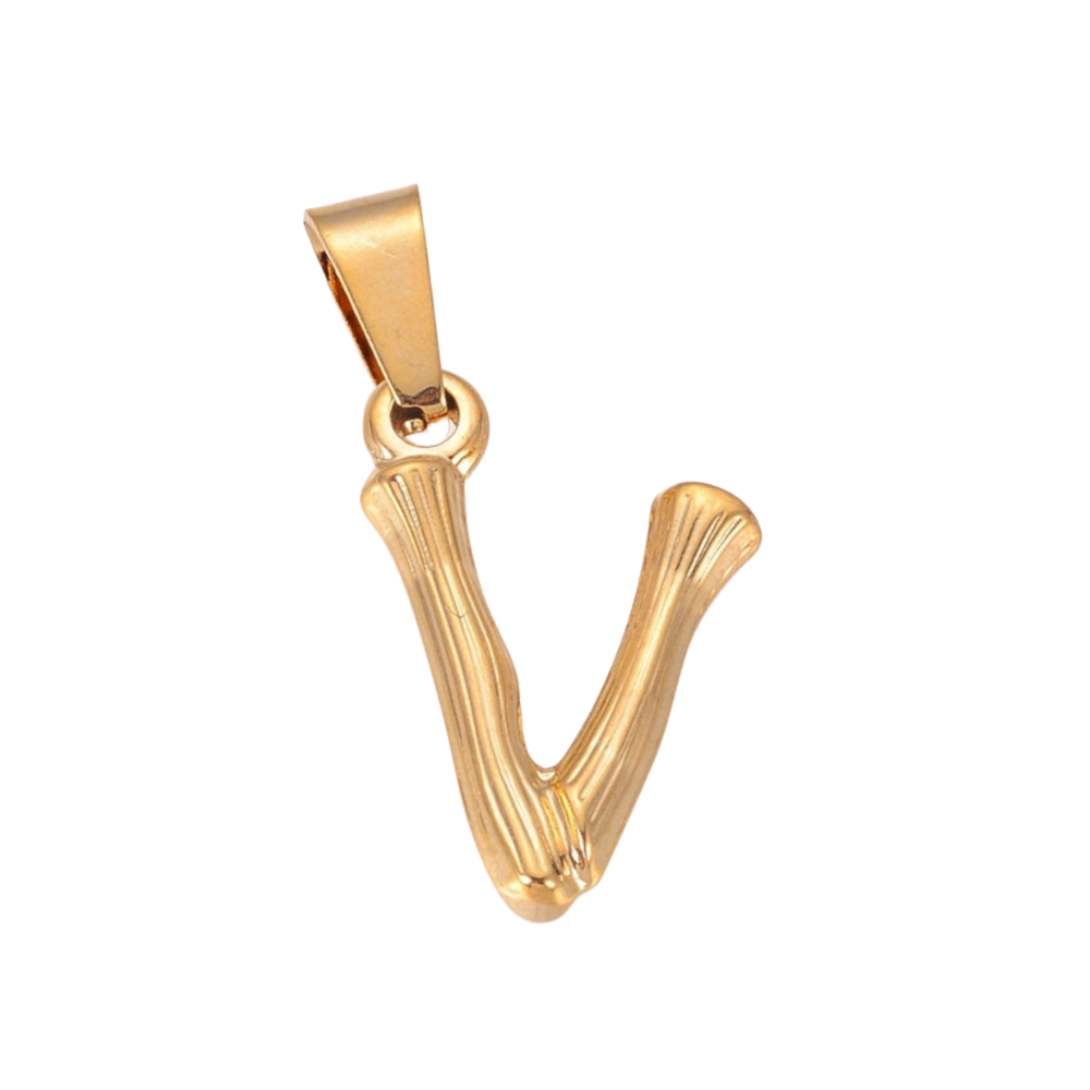Charm inicial - letras A a Z - dorado