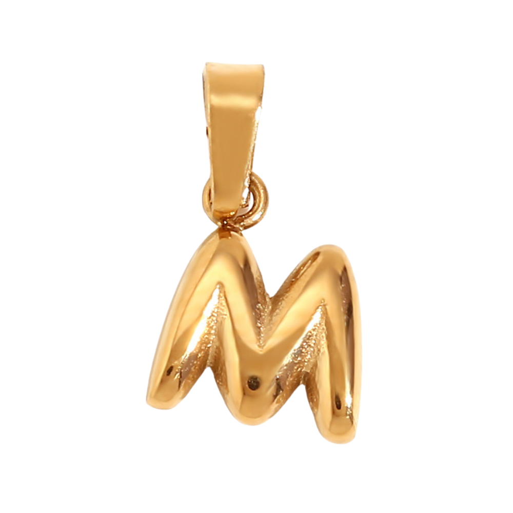 Charm inicial - letras A a Z - dorado
