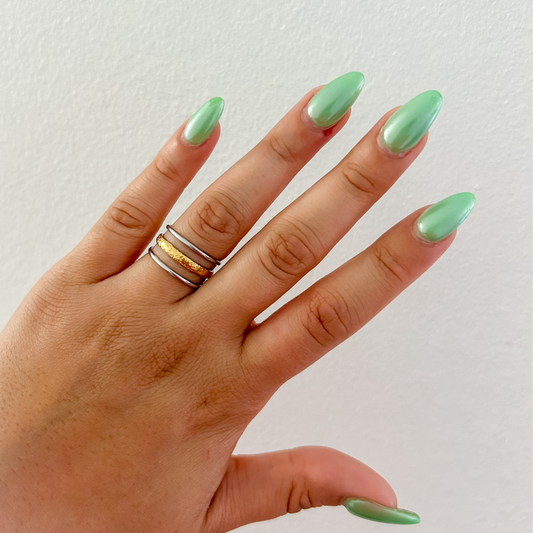 Sortija dos tonos - dorado y plata