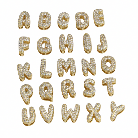 Collar con inicial - letras A a Z - dorado - 1 a 8 letras