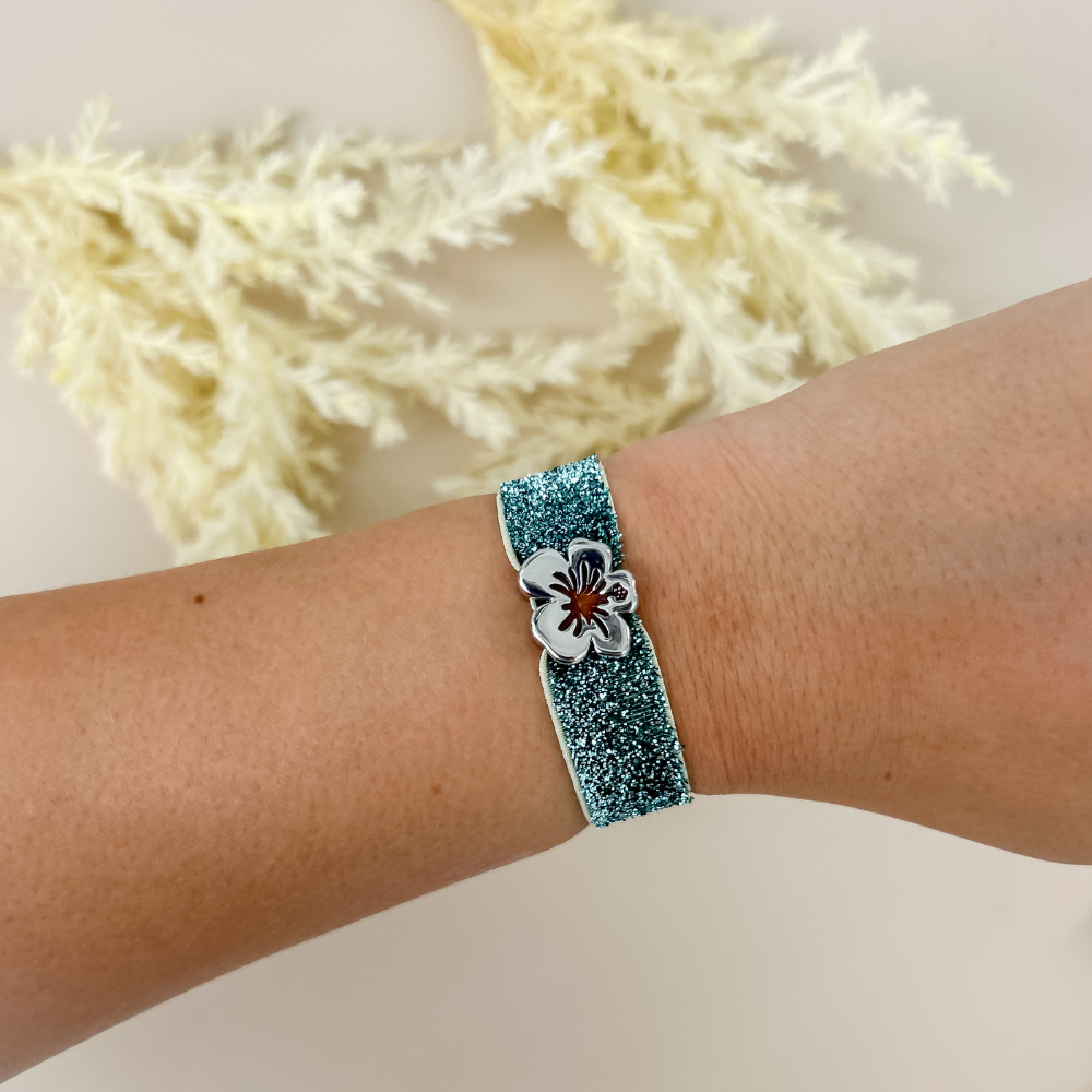 Pulsera elástica - dorado o plata - charms - cinta con o sin brillo