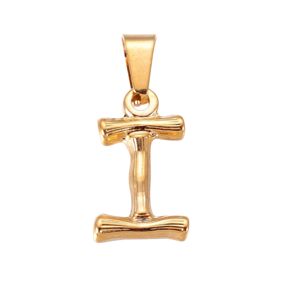 Charm inicial - letras A a Z - dorado