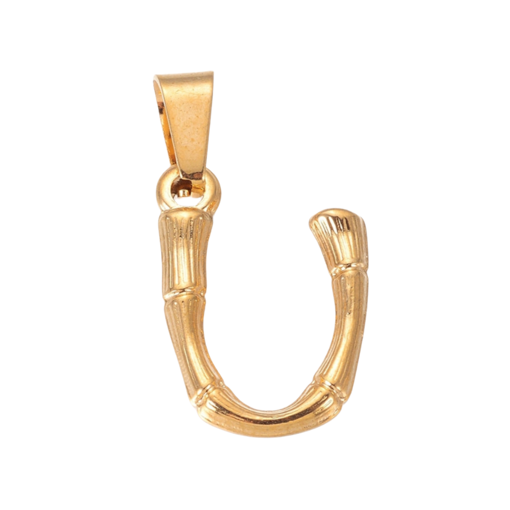 Charm inicial - letras A a Z - dorado