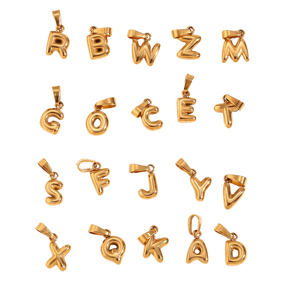 Charm inicial - letras A a Z - dorado