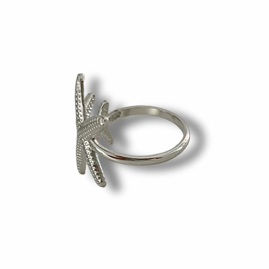 Sortija estrella de mar - plata
