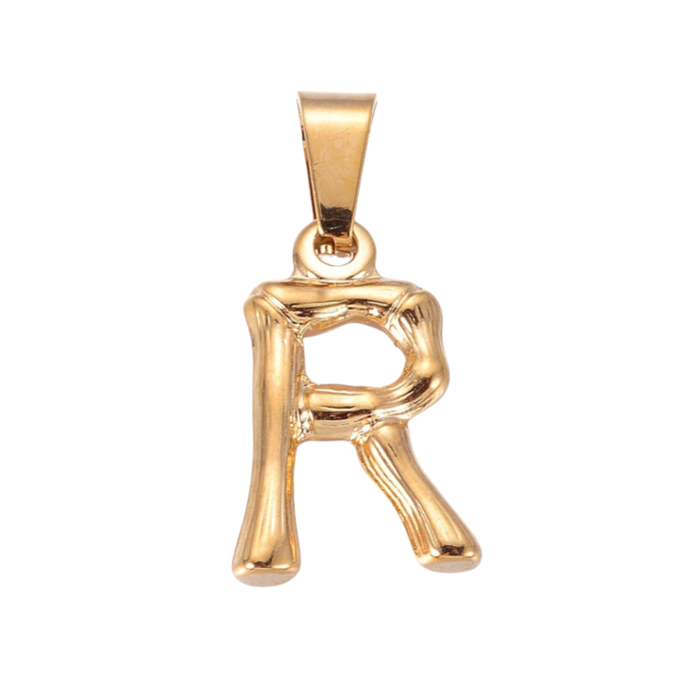 Charm inicial - letras A a Z - dorado