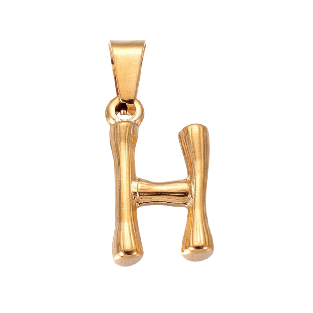 Charm inicial - letras A a Z - dorado