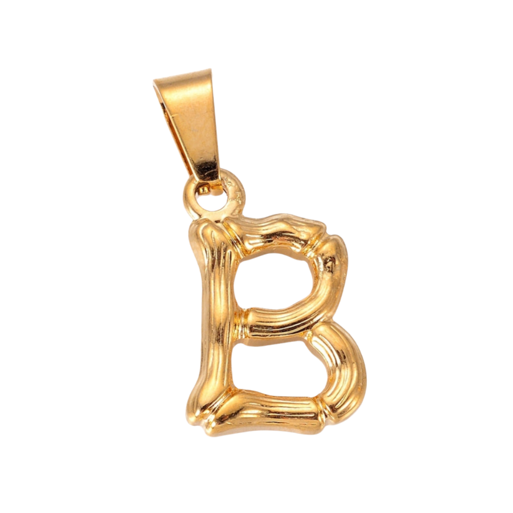 Charm inicial - letras A a Z - dorado