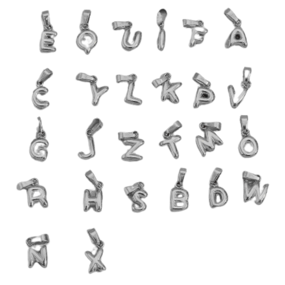 Charm inicial - letras A a Z - plata