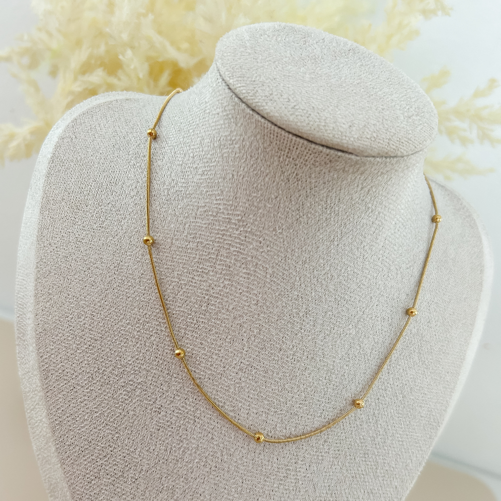 Bundle - 2 piezas - collar + pulsera - dorado