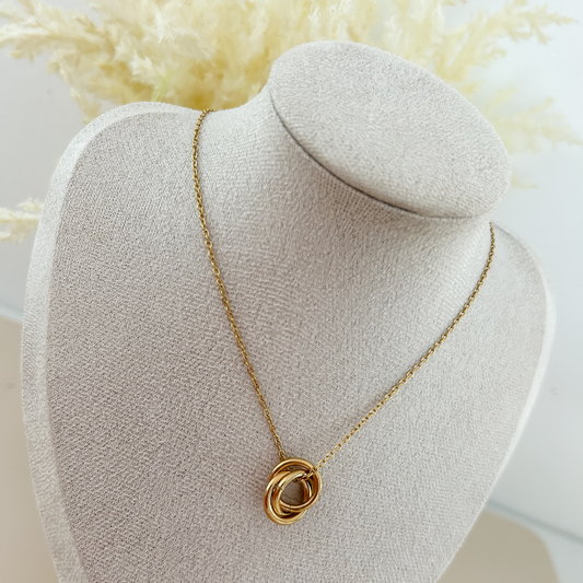 Collar aros - dorado