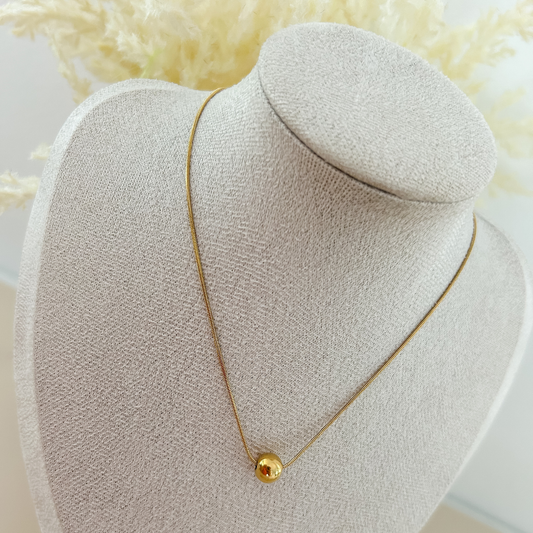 Collar bolita - dorado