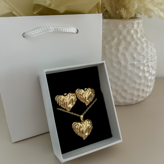 Bundle - 2 piezas - collar + pantallas - dorado