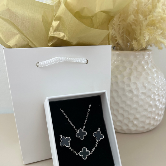 Bundle - 2 piezas - collar + pulsera - plata