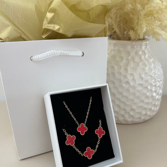 Bundle - 2 piezas - collar + pulsera - dorado