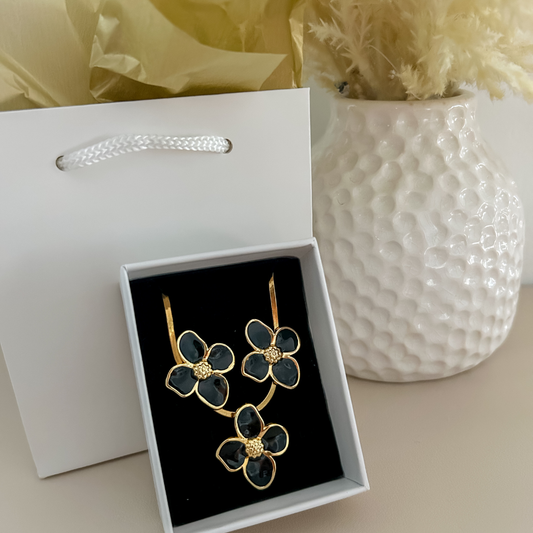 Bundle - 2 piezas - collar + pantallas - dorado