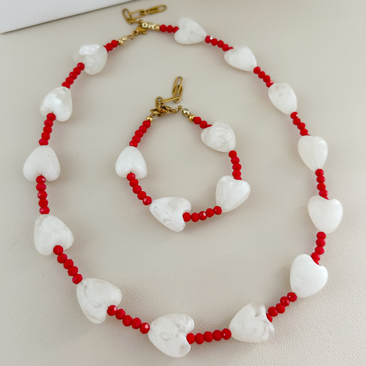 Bundle - 2 piezas - collar + pulsera - dorado