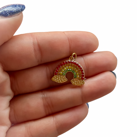 Charm arcoiris - dorado y colores