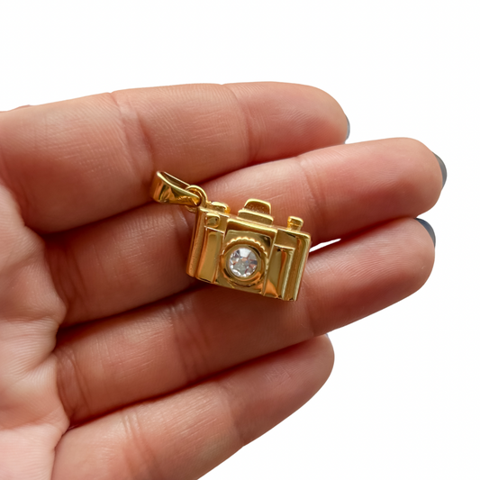 Charm cámara - dorado