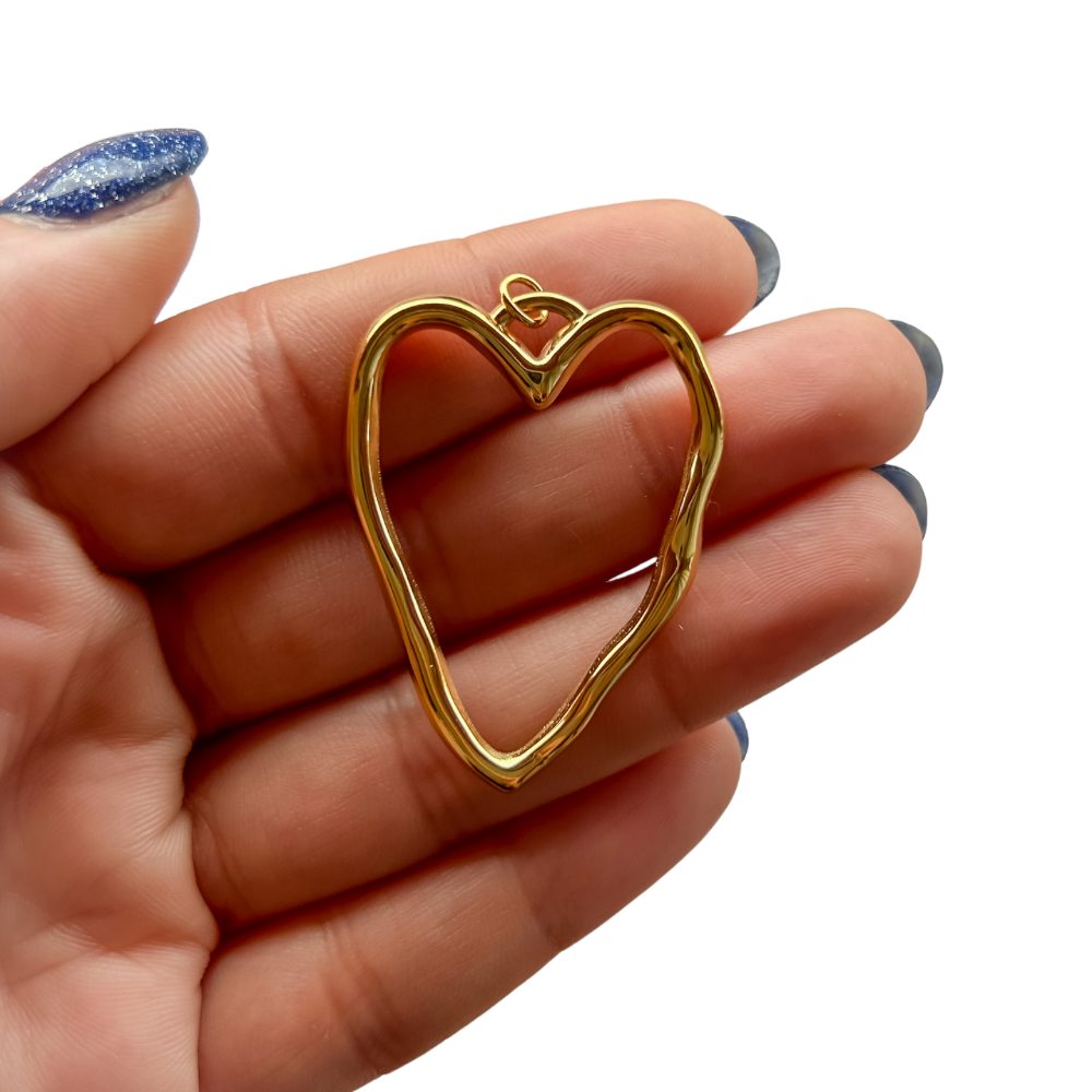 Charm corazón - dorado